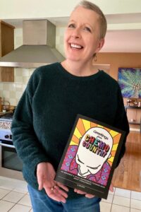 Jeri Davis' coloring book, "Greetings from Chemo Country" provides a humorous take on the cancer experience.